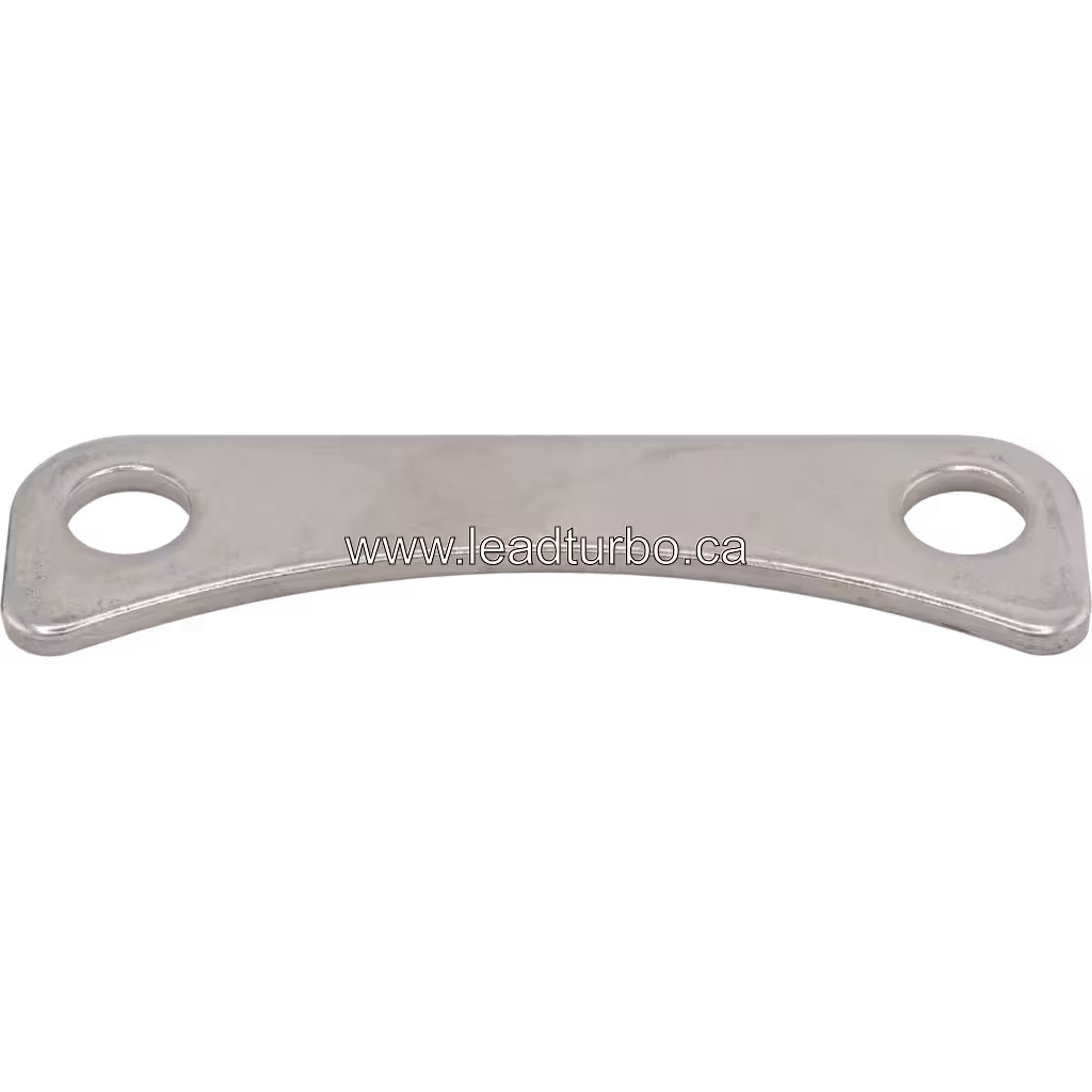 Clamp plate de acero curvada con dos orificios, vista replacement