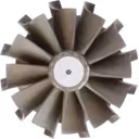 Radiale Turbinenscheibe mit zentraler Welle und Gewindeende, Perkins 4006T