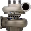 Vista frontal do turbocharger 6502-52-5040 KTR130E-33AAW mostrando a roda do compressor