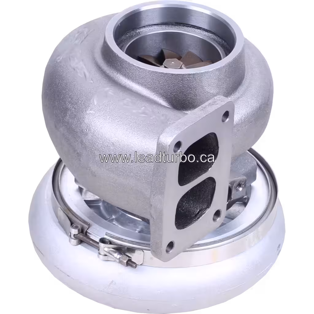 Turbocharger 6505-52-5540 KTR110G-K75B do KOMATSU SA6D170E-2A-D bottom 45 degree view