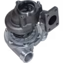 Turbocompresor GT2556S 2674A224 con manguera azul del actuador y carcasa de aluminio mecanizado