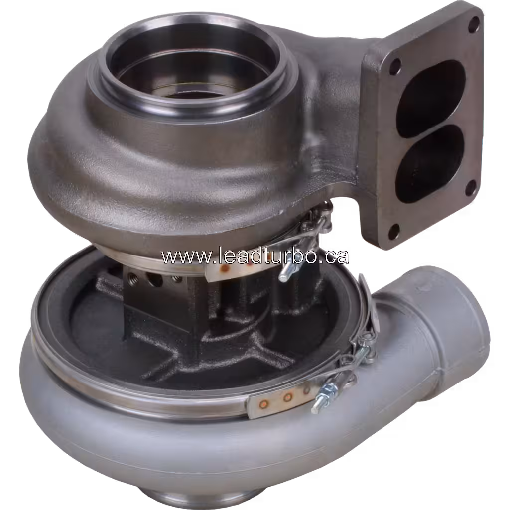 Detalle de la carcasa del turbocompresor para camiones Mack