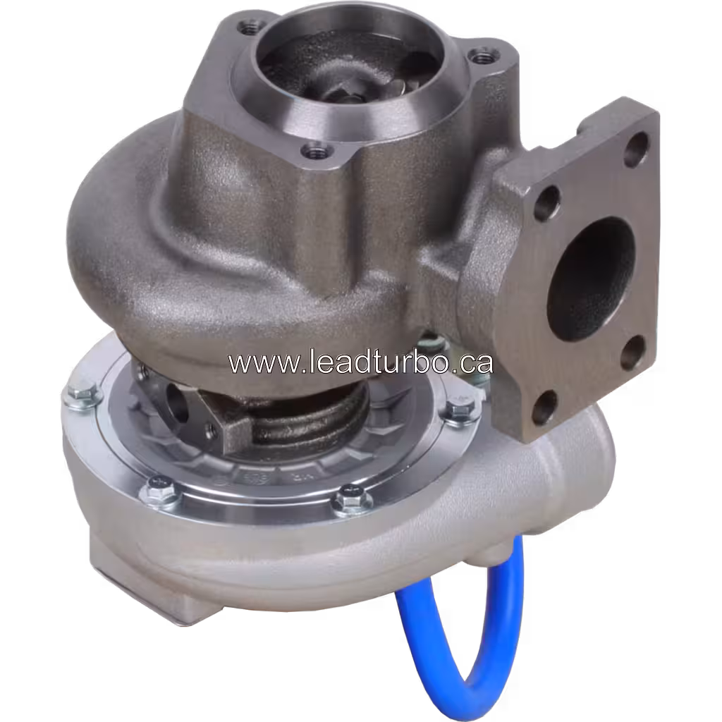 Vista lateral del turbocompresor aftermarket Perkins