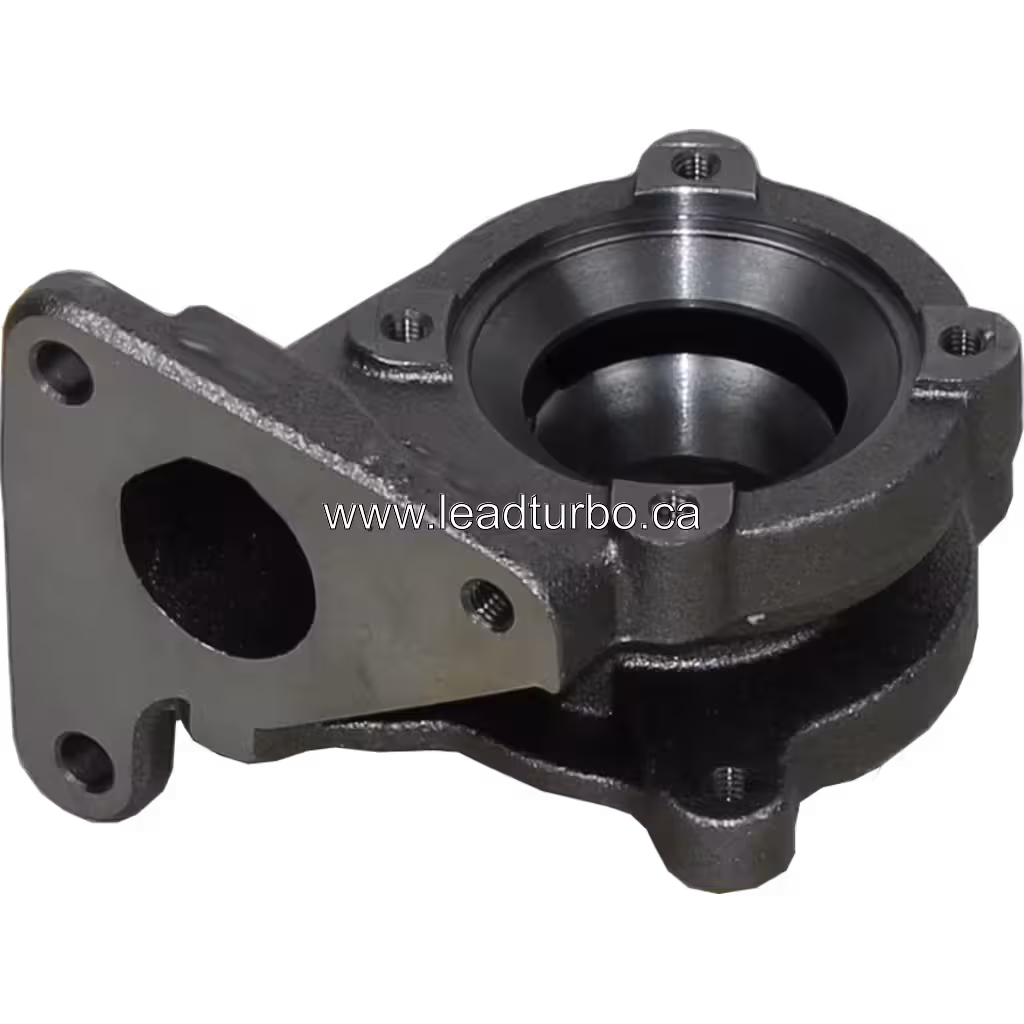 700866-0004 GT1549 Turbine Housing for Renault F9Q 2.0L bottom 45 degree view