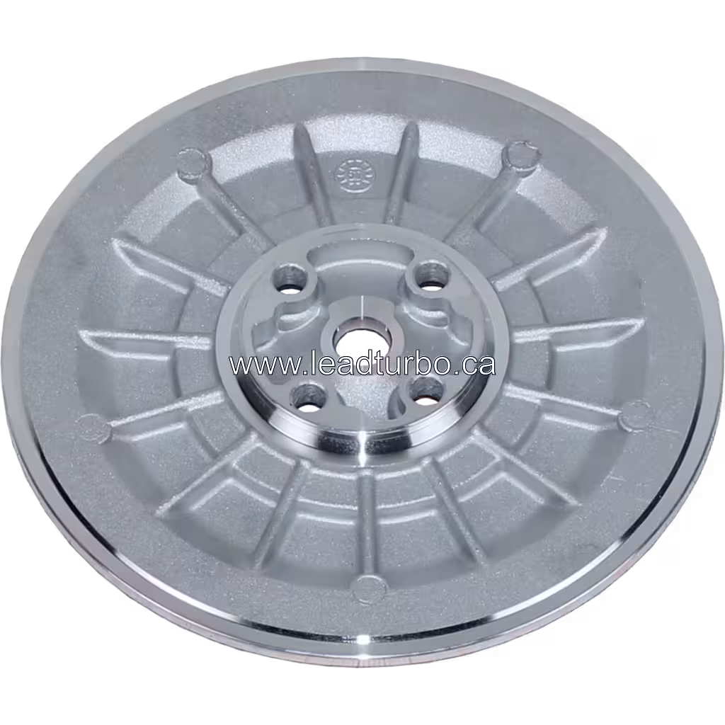 Plaque Arrière Turbo GT2556 738233-0001 BP pour Perkins 1104C-44T bottom 45 degree view