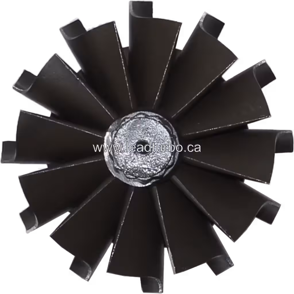 Roda de turbina Mitsubishi 4D34T1 vista lateral