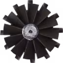 Roda de turbina Mitsubishi 4D34T1 vista lateral