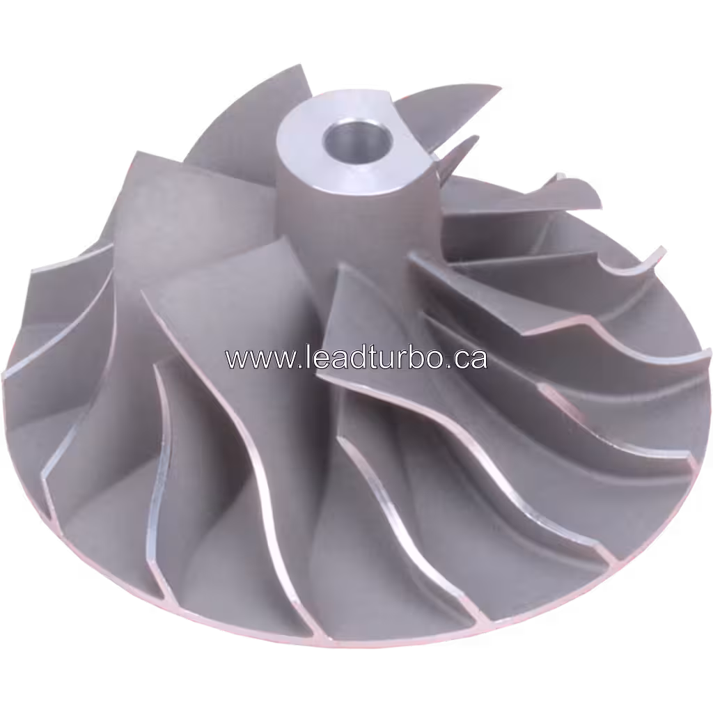 Rueda de compresor 166384 con diseño de palas hacia atrás, vista replacement