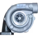 Turbolader 83959416 TA3119 Frontansicht mit Kompressor und Turbine