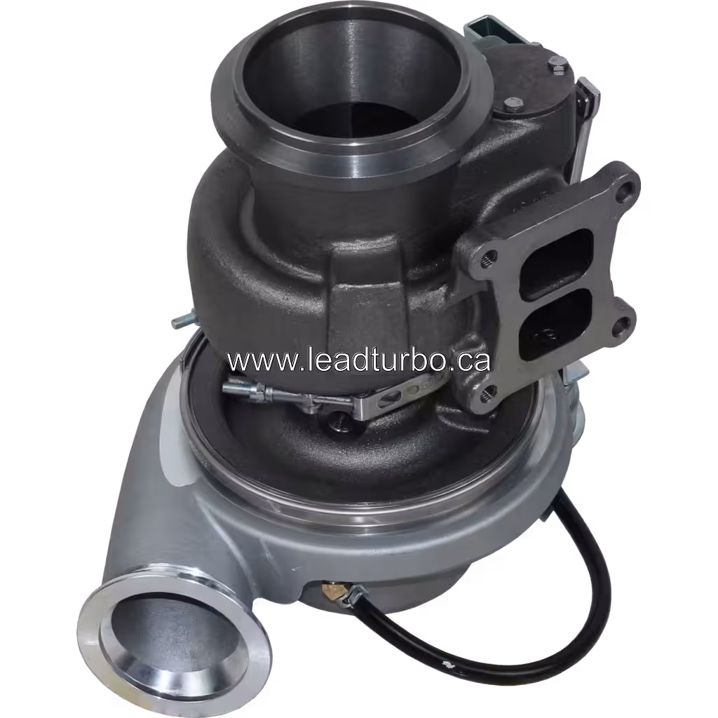 Turbosprężarka 4036915 HX55W zamiennik do Cummins M11 bottom 45 degree view