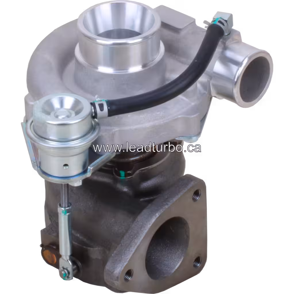 Turbosprężarka DK5-1118010 z numerem OEM 150904, widok boczny i przyłącza