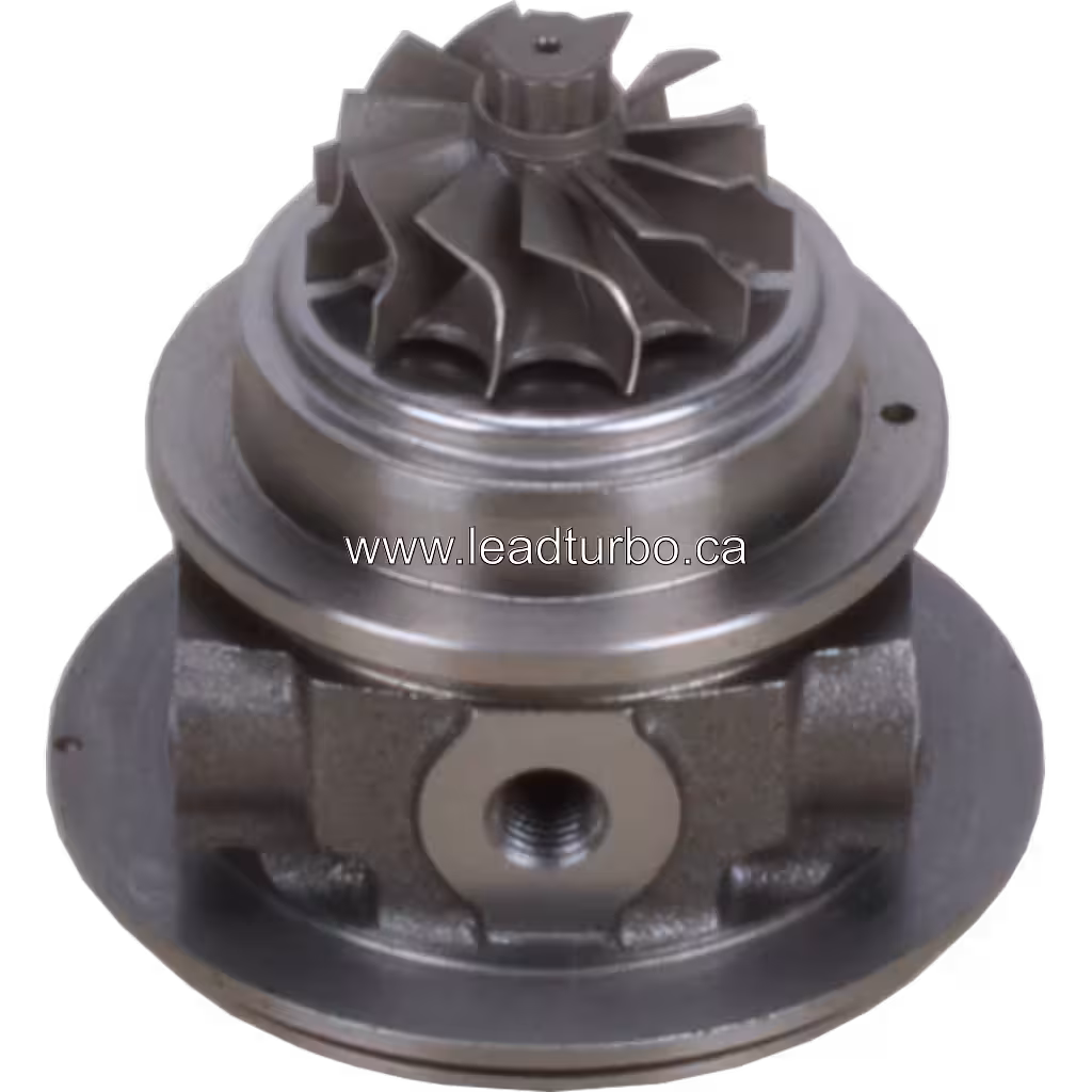 J96 turbocharger core FOR 28200-42800-R bottom view showing turbine wheel