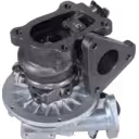 Vue de dessous à 45 degrés du turbocompresseur de remplacement 14411-VM01A