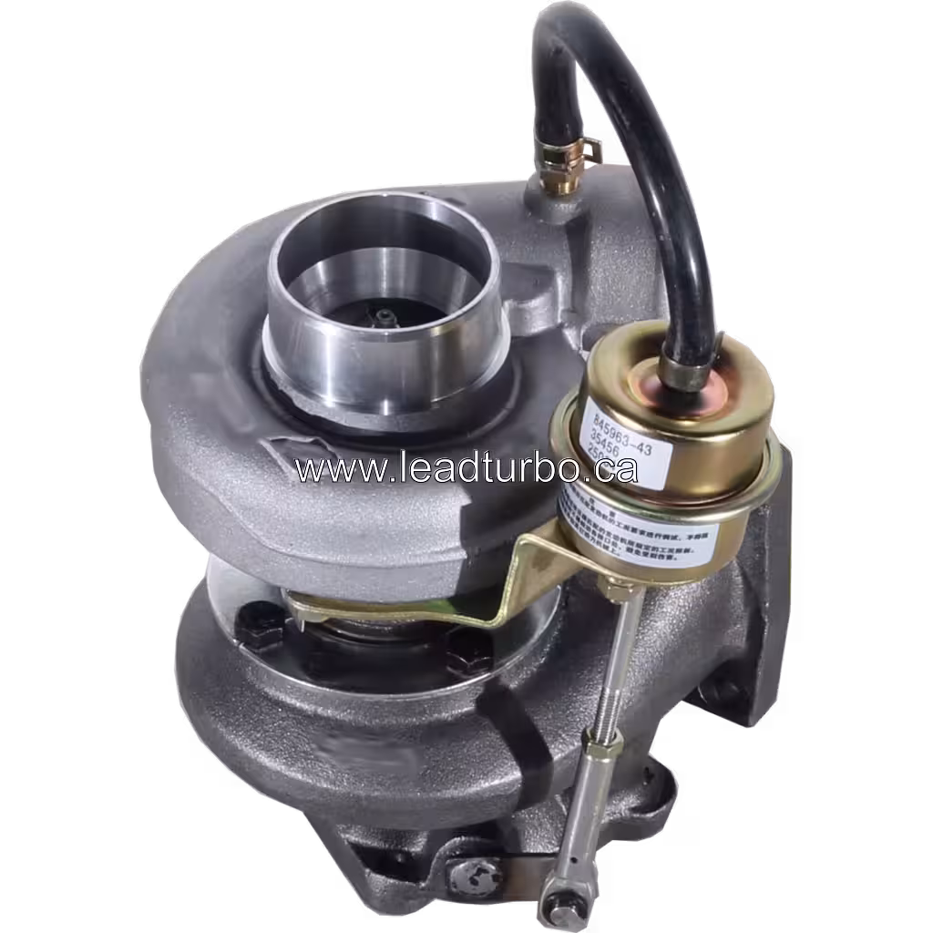 Vista lateral del turbocompresor aftermarket Perkins