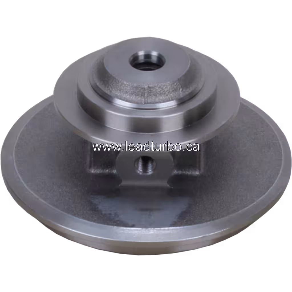 Vista inferior a 45 grados del bearing housing revelando las costillas de soporte