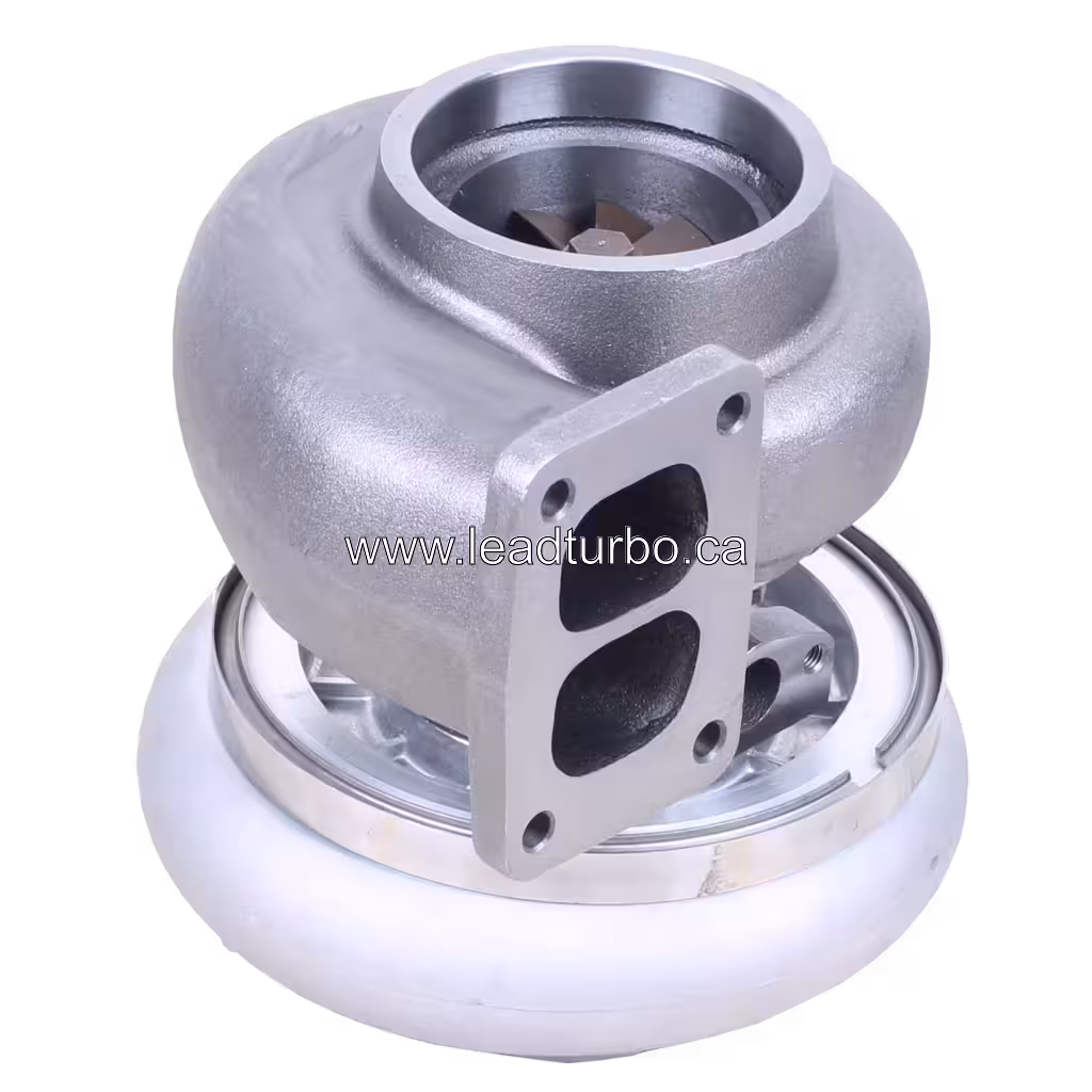 Turbocharger 6505-52-5570-2 KTR110G-L87B para Komatsu D155 bottom 45 degree view