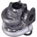 2199773 turbocharger bottom view with four-bolt mounting flange