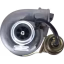 2199773 GT2052 turbocharger front view with silver compressor housing