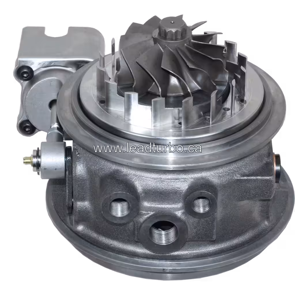 FOR 4033101 core bottom view showing turbine wheel and housing base