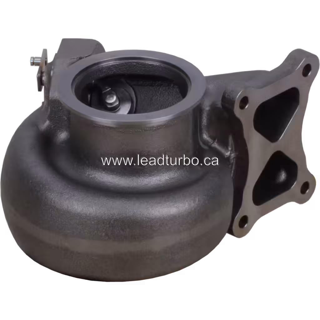 Vue du carter turbine en fonte pour moteur diesel