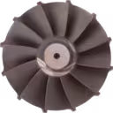 Détail de la roue de turbine en métal