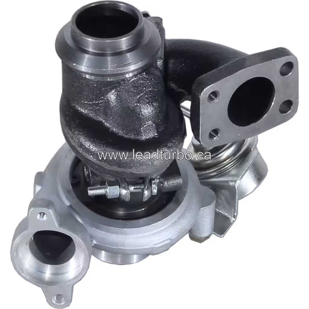 Turbosprężarka 49173-07508 TD025S2-06T 4 do Citroen C4, Peugeot 307, Ford Focus bottom 45 degree view