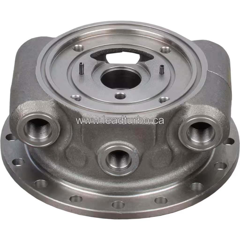 Bearing housing 3536591 HX83: вид зверху під кутом, фланець з отворами для болтів