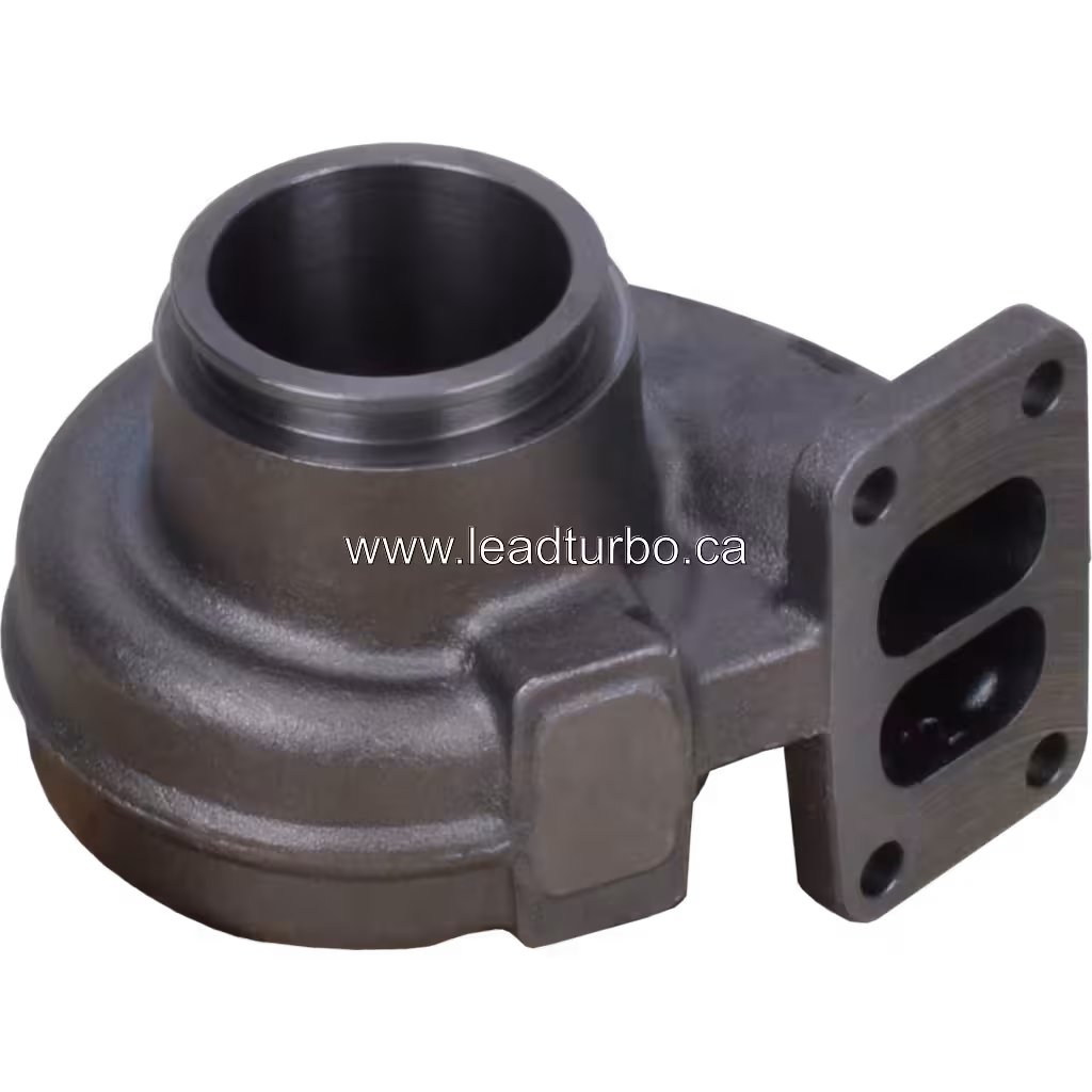 Vista replacement da Turbine Housing HX35 mostrando a porta de entrada e flange de escape