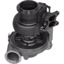 Vista traseira do turbo 5324943 com carcaça do turbina e flange de 4 parafusos