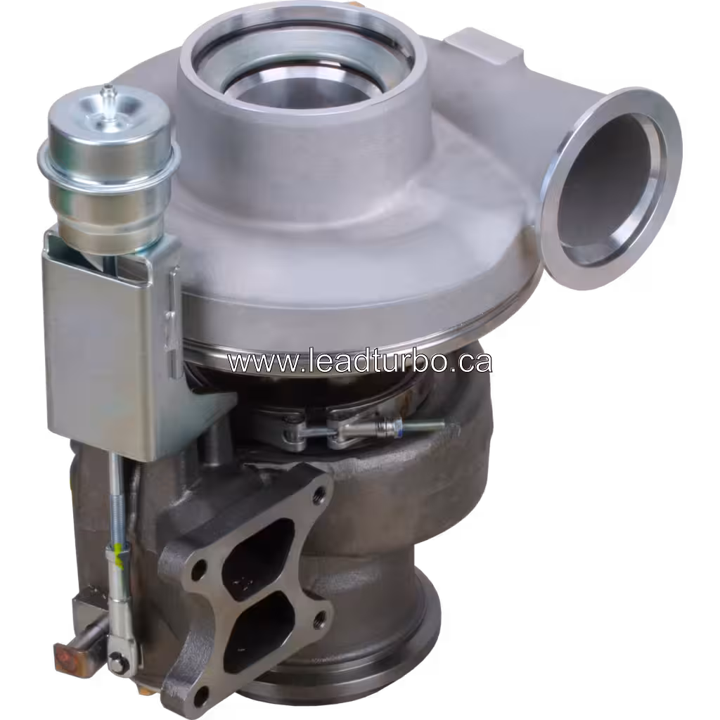 Vista lateral do turbo 5324943 com atuador de geometria variável