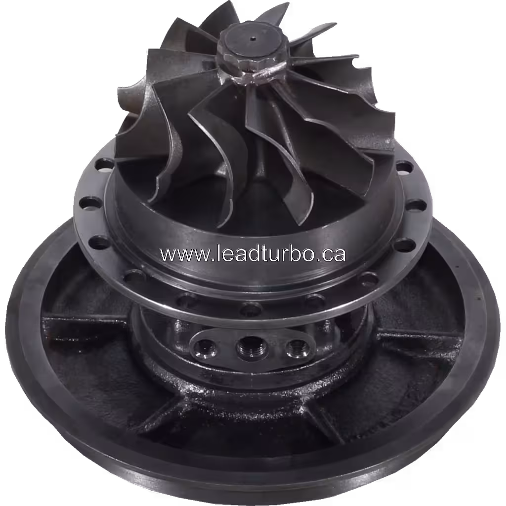 Vista inferior do Core HC5A FOR 3594027 com roda do turbina e carcaça