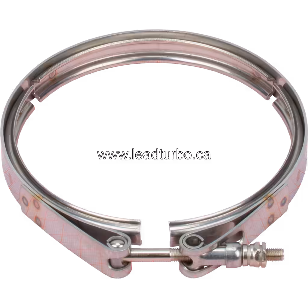 V-band 59001095275 для турбокомпресора S510C004, вид зверху, металеве кільце з шарніром