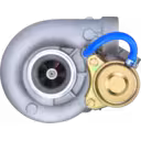 Turbolader 17201-68010 für Toyota LandCruiser TD 12H-T, Studioaufnahme