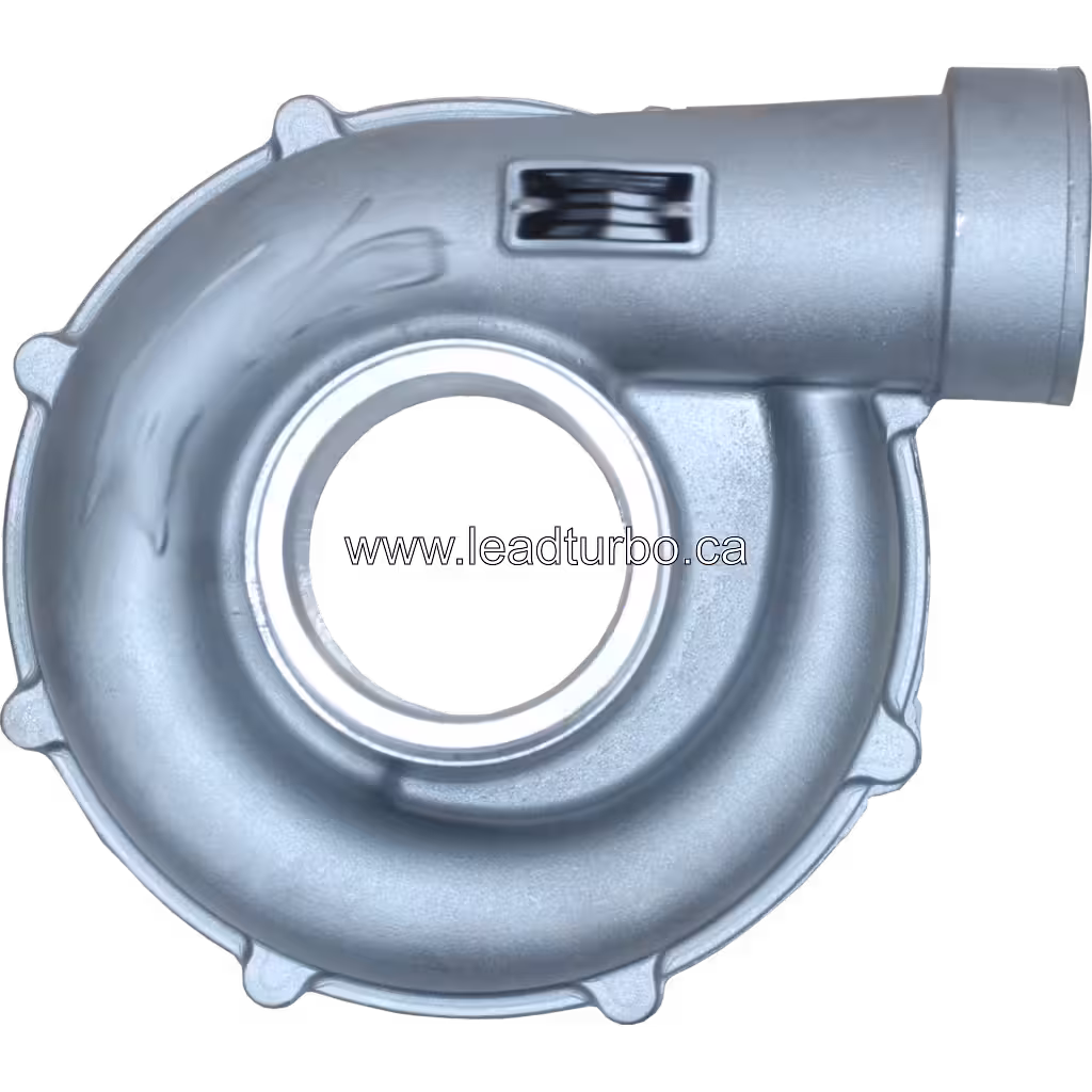 FOR VA300018 CH J96 compressor housing front view showing central opening and outlet port