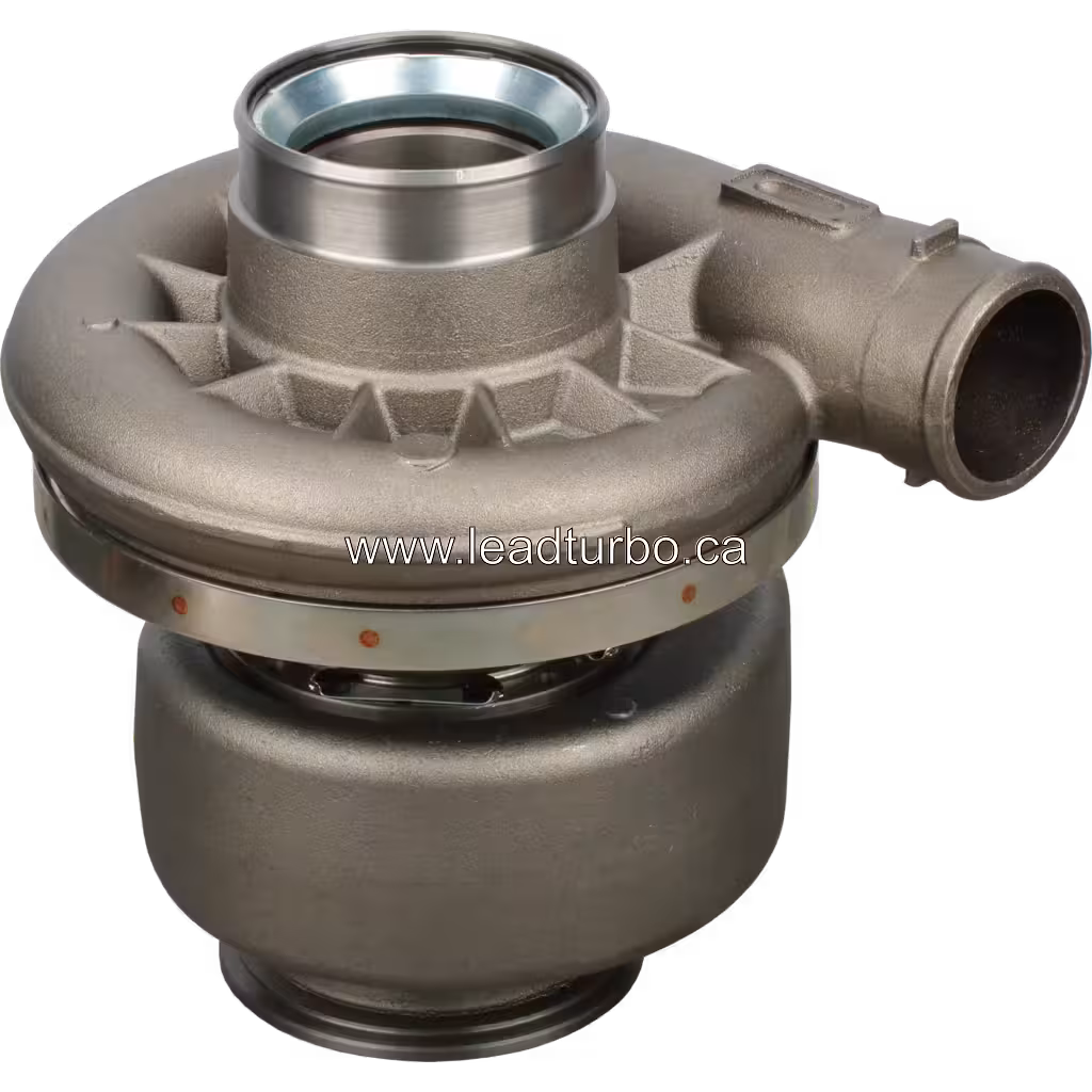 4956137 turbocharger top view showing polished compressor inlet nozzle