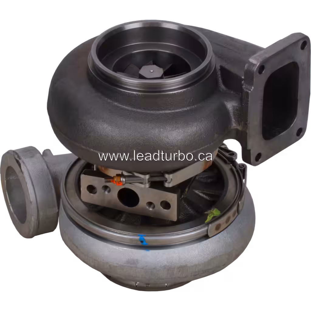 Turbocharger 466572-5001S vista frontal y conexiones