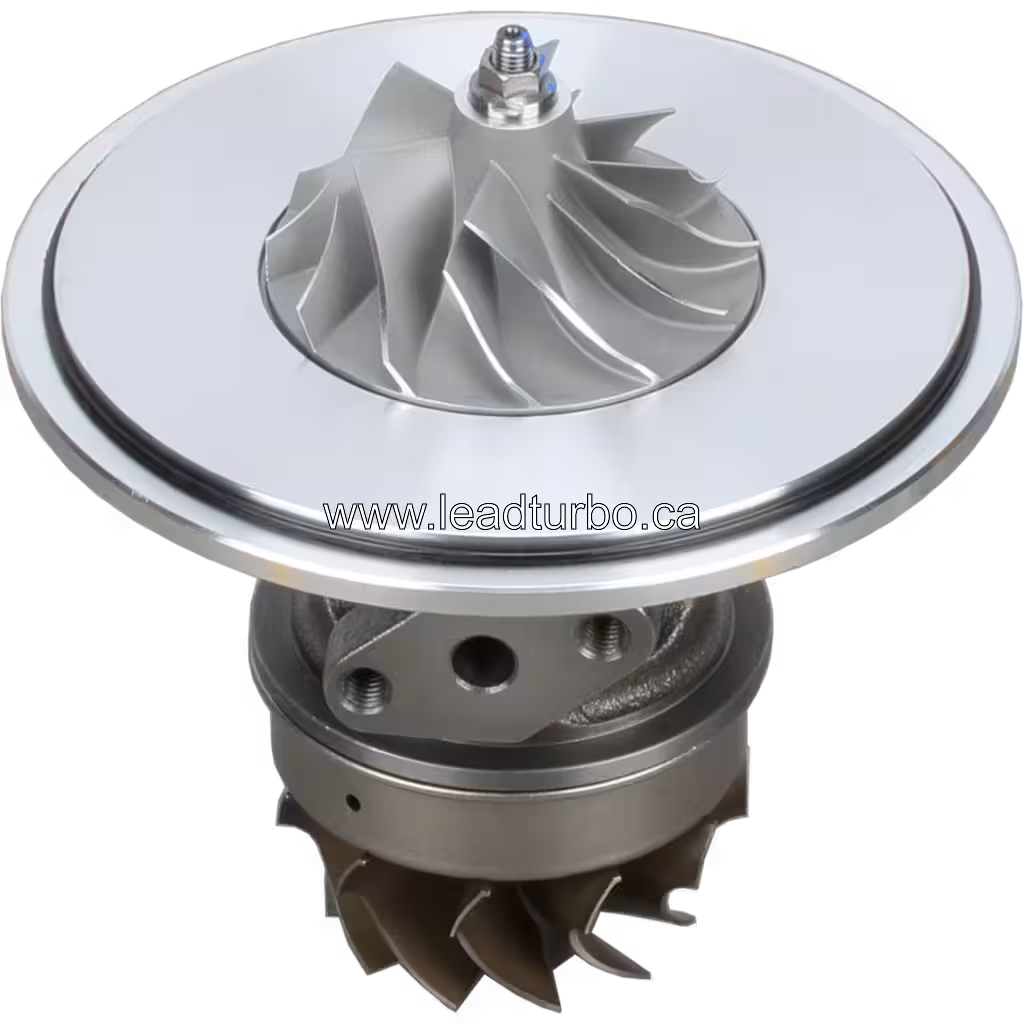 Turbo core with turbine and compressor wheels visible