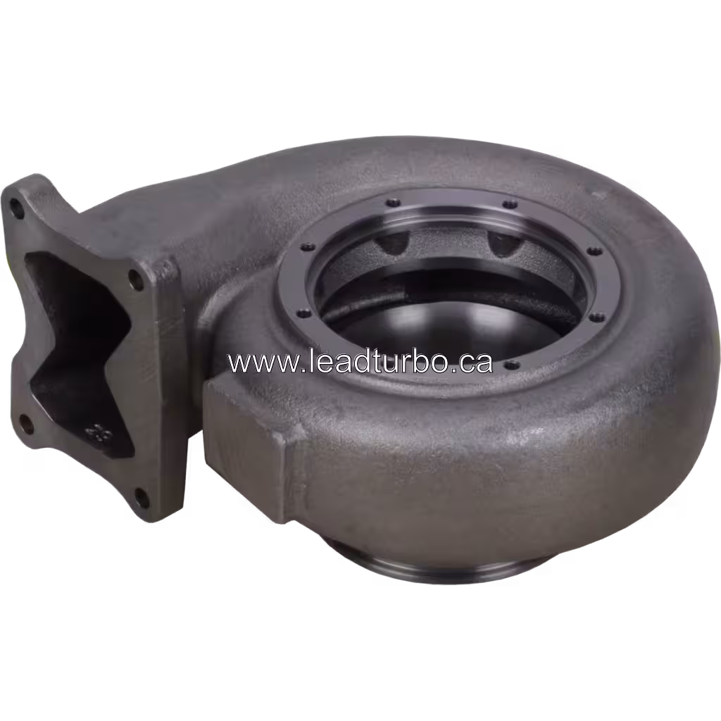 Корпус турбіни турбокомпресора HX83 3774246 TH для Cummins QSV91 bottom 45 degree view