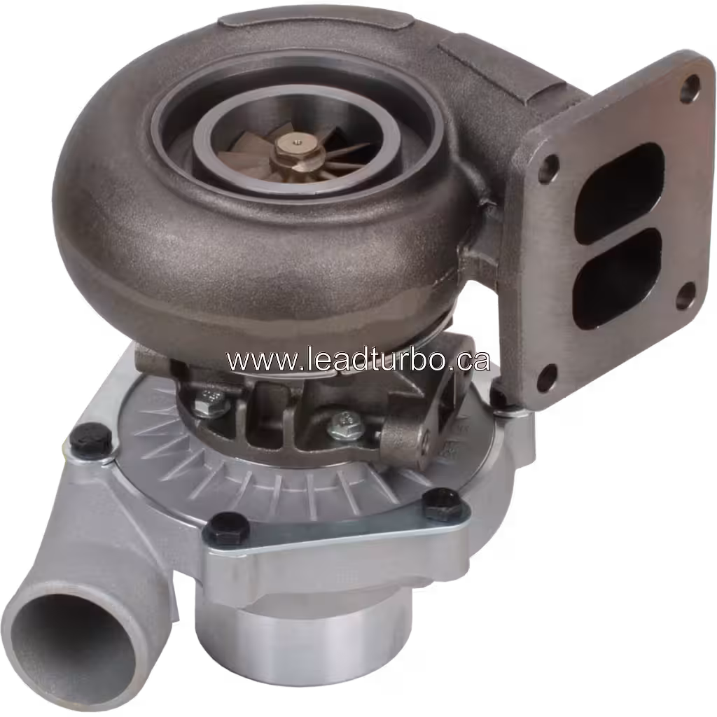 Turbocompresor RE26120 TA3401 para John Deere 6359T bottom 45 degree view