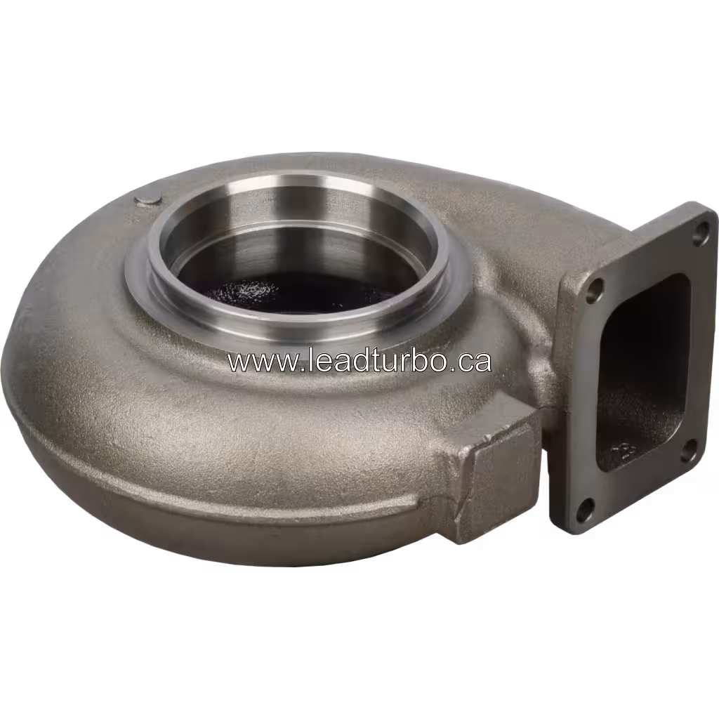 Carcasse turbine 3591819 vue de dessus à 45 degrés, flange d'échappement