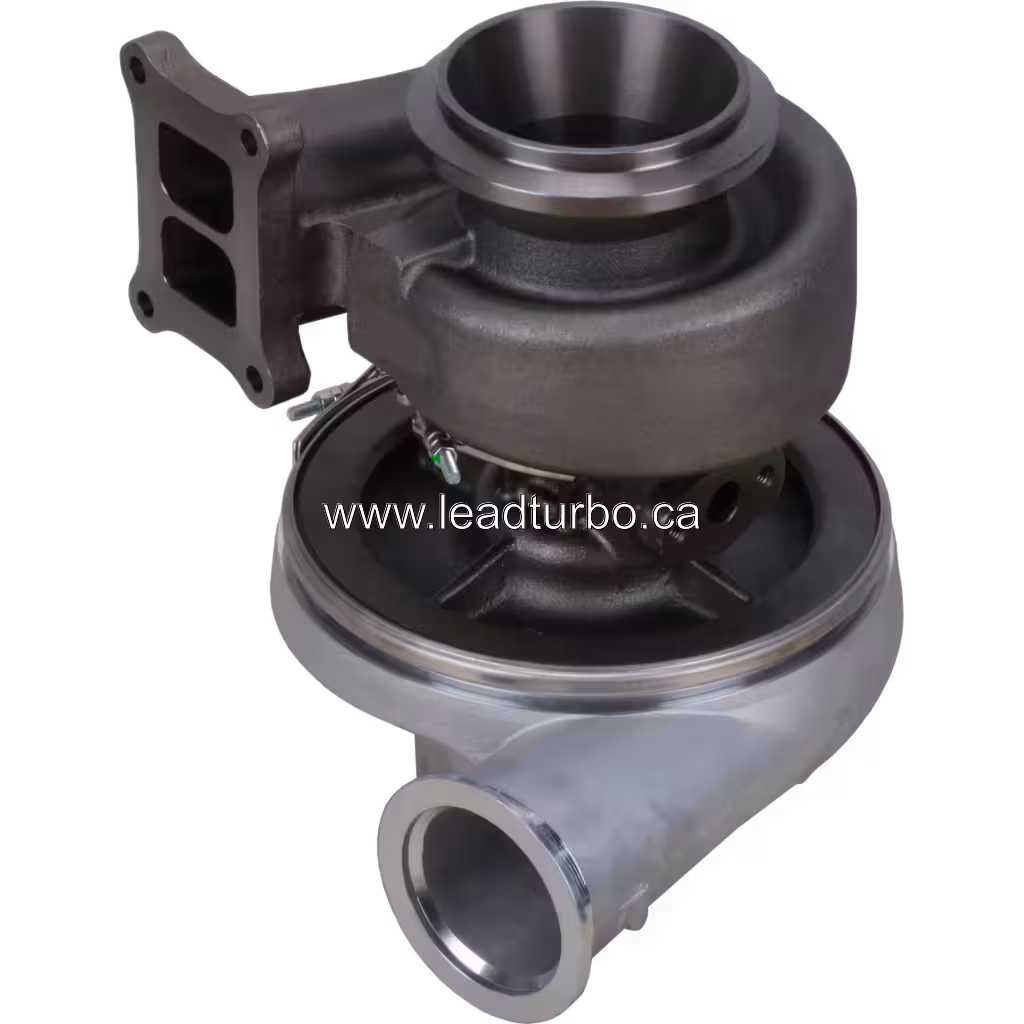 Turbocompresseur HT60 3537074 pour Cummins N14 Industriel bottom 45 degree view