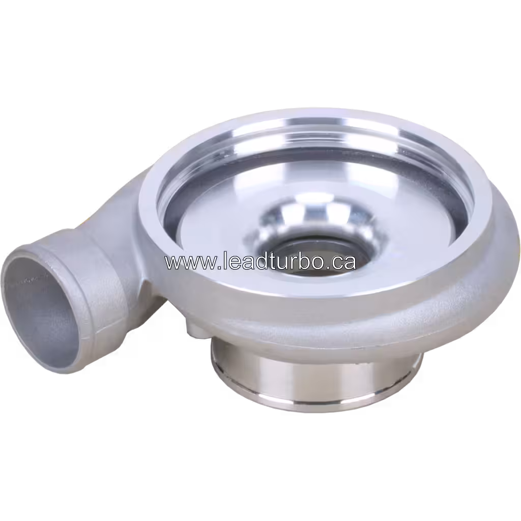 3599725 CH Compressor Housing for Cummins 6BTAA HX35W Turbocharger bottom 45 degree view