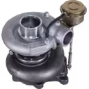 Vista lateral de turbocompresor aftermarket Mitsubishi