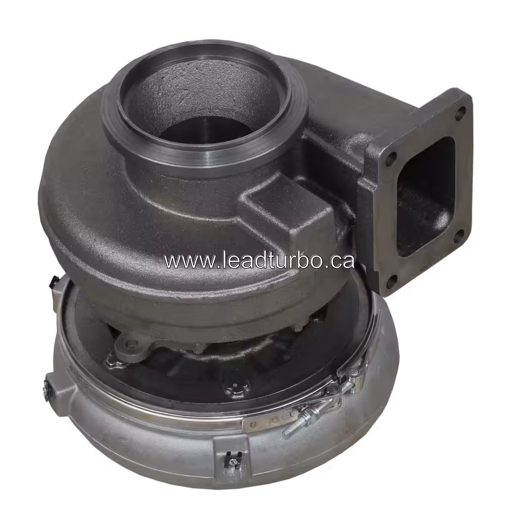 Турбокомпресор 758204-5007 GTA4502V для Detroit Diesel Series 60 430HP bottom 45 degree view