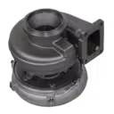 Vista inferior do turbocharger 758204-5007 com flange de montagem quadrada