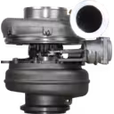 Vista frontal do turbocharger 758204-5007 GTA4502V com carcaça do compressor prateada