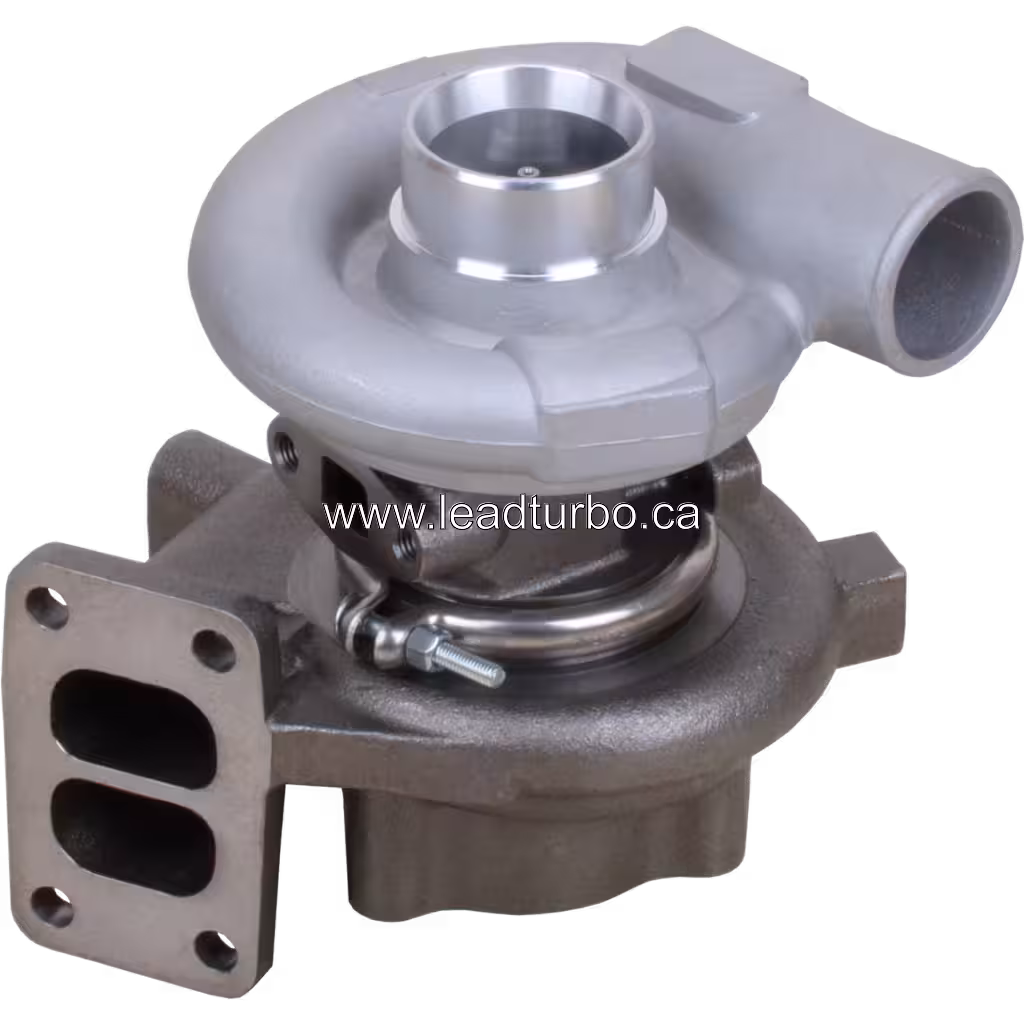 Vista lateral del turbocompresor aftermarket para motor 6D34