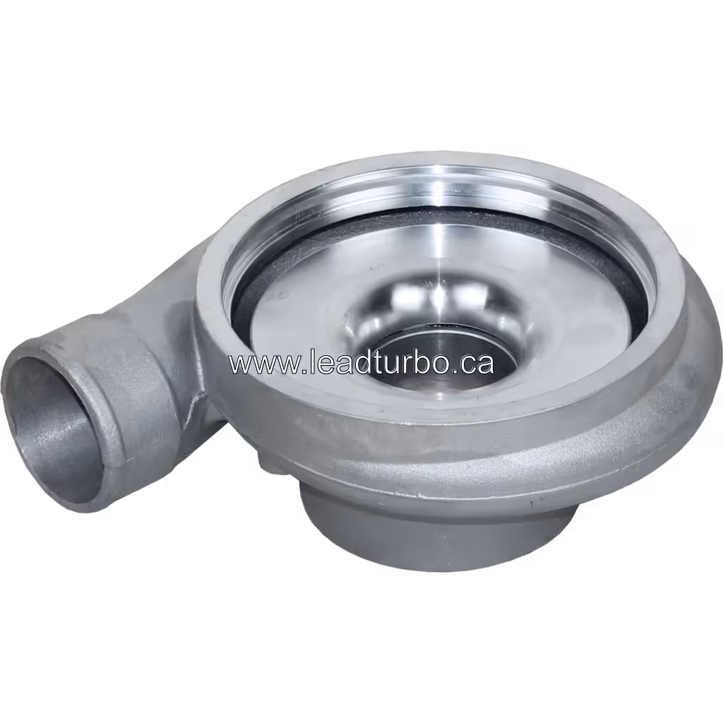 3802696 CH Compressor Housing HX35W Turbocharger bottom 45 degree view