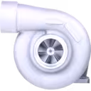 Vista frontal del turbocompresor 6505-52-5540 KTR110G-K75B para Komatsu SA6D170E-2A-D