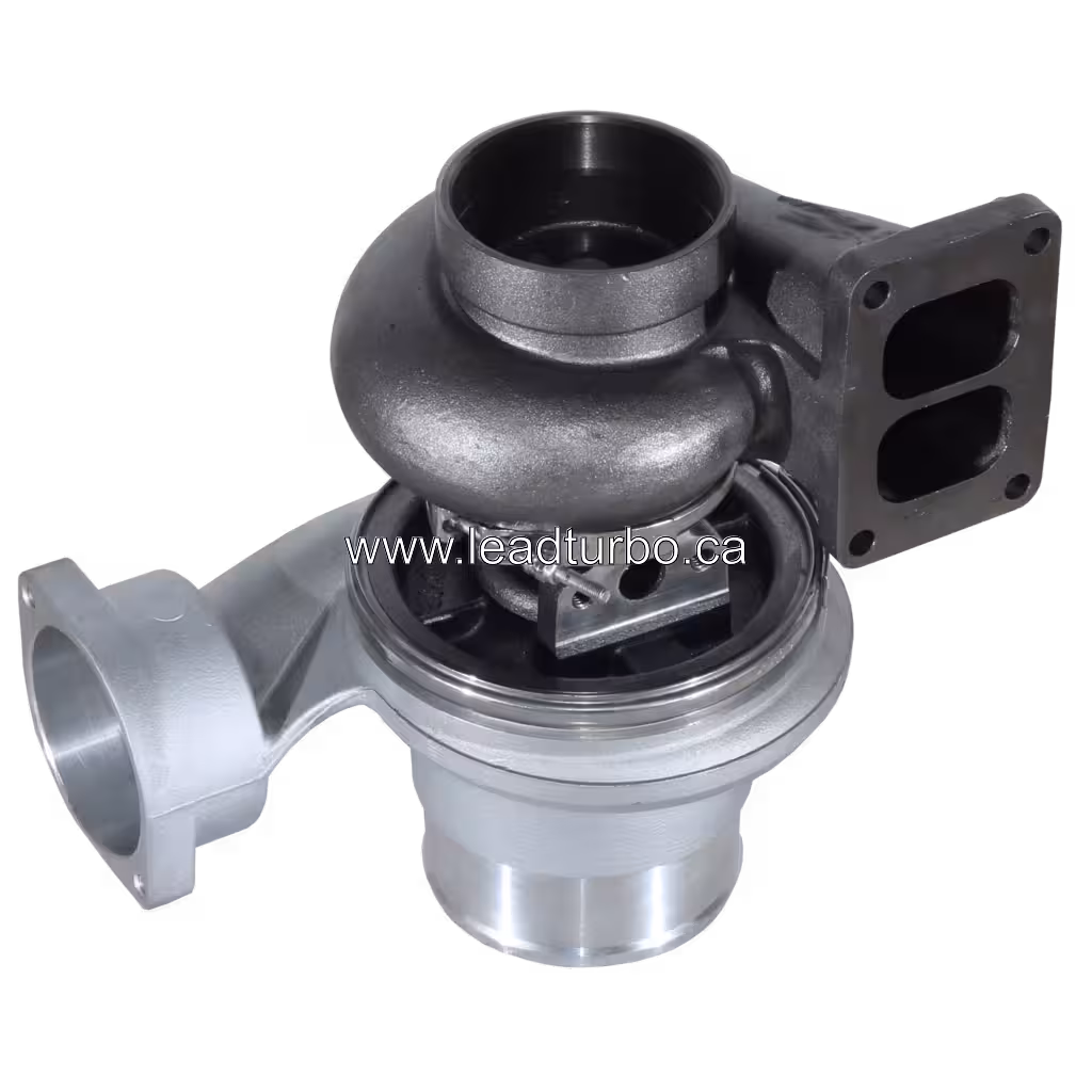 Turbocompresseur de remplacement 2199711 S3BSL128 pour CAT D6G 14G D6D bottom 45 degree view